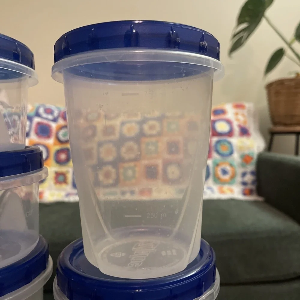 7 Ziploc Twist 'n Loc‎ Med Round 1 Qt/32 Oz/4Cup Containers & Lids Sm 8oz/2cup